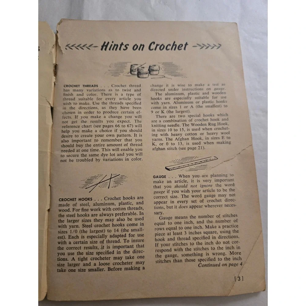 VTG 1959 Coats & Clark's Learn How Book No. 170-B Crochet Knitting Tatting Craft